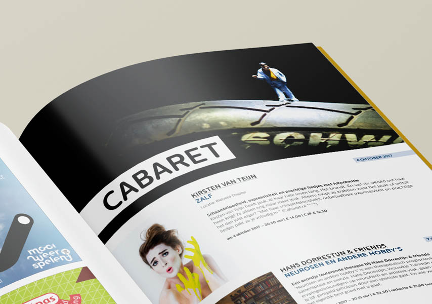 Theater de Veste, Seizoen 17|18, Studio Enkelvoud, seizoensbrochure, toneel, campagnebeeld, grafisch ontwerp, fotografie, miniatuur, miniature, editorial, grafisch ontwerp, lay-out, brochure, dans, cabaret