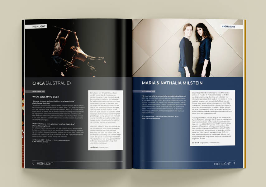 Theater de Veste, Seizoen 17|18, Studio Enkelvoud, seizoensbrochure, toneel, campagnebeeld, grafisch ontwerp, fotografie, miniatuur, miniature, editorial, grafisch ontwerp, lay-out, brochure, cabaret, college en debat, jeugd, concert
