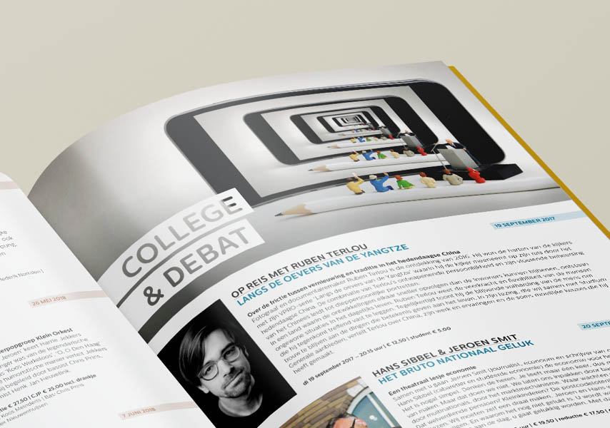 Theater de Veste, Seizoen 17|18, Studio Enkelvoud, seizoensbrochure, toneel, campagnebeeld, grafisch ontwerp, fotografie, miniatuur, miniature, editorial, grafisch ontwerp, lay-out, brochure, cabaret, college en debat
