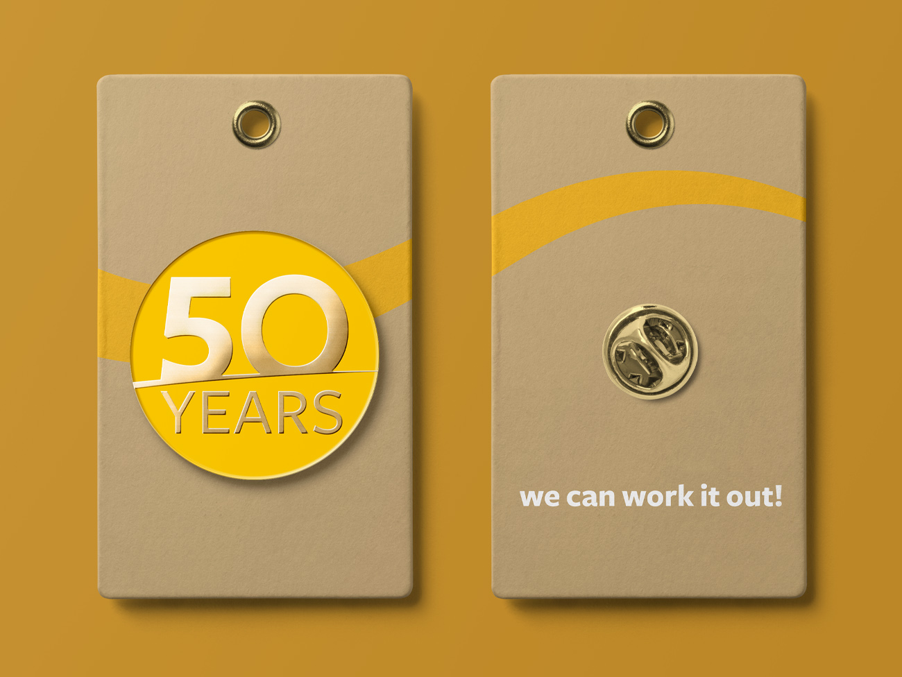 Solidaridad, jubileumlogo, logo, jubileum, 50 years, 50 jaar, animatie, gif, feest, goud, gouden, visitekaartje, business card, lint, lintje, magazine