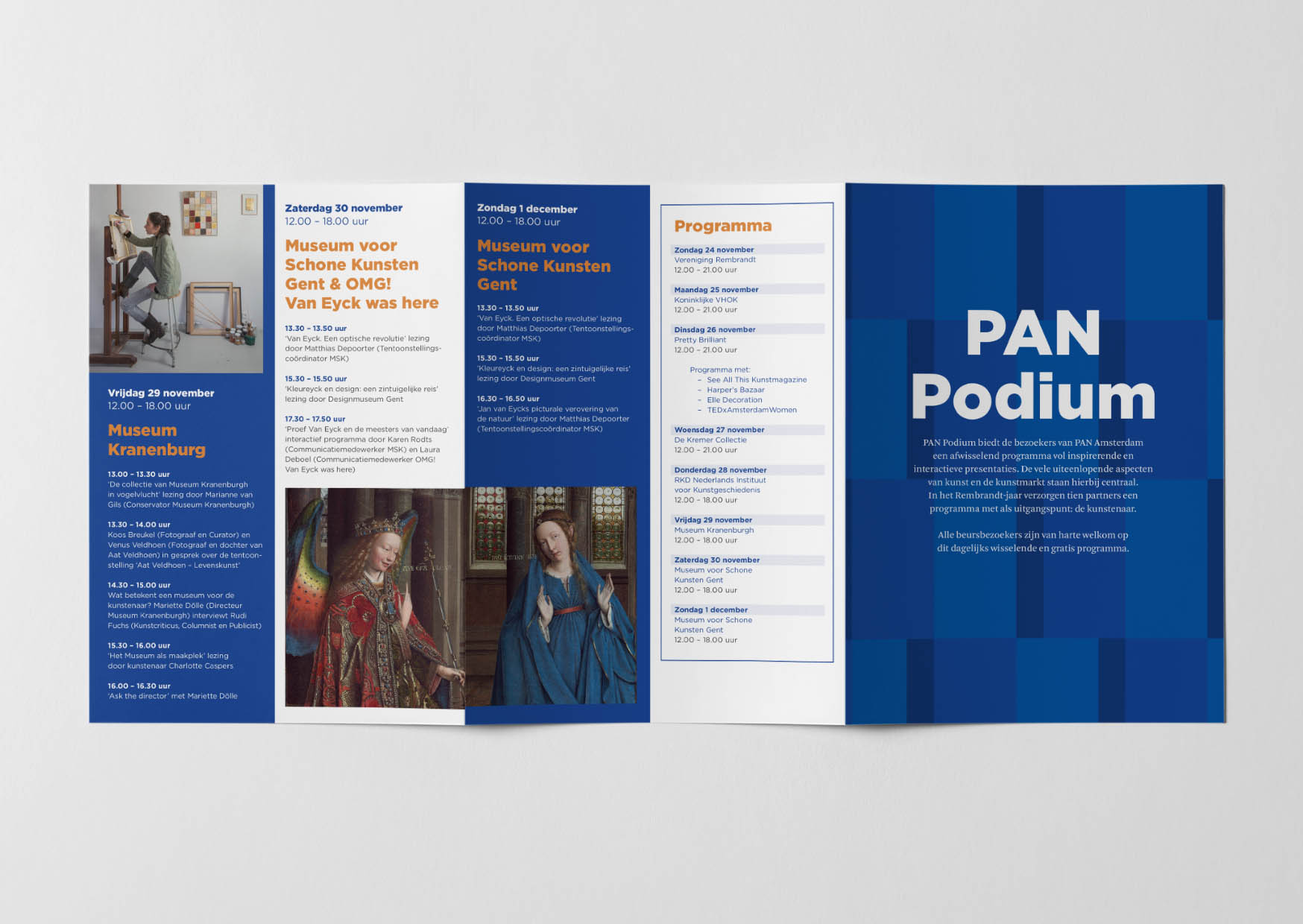 PAN Amsterdam, Amsterdam, 2019, jan taminiau, beurs, kunst, art, fair, antiek, design, grafisch, ontwerp, grafisch ontwerp, graphic design, campagne, erwin olaf, fotografie, folder, pan podium, podium, flyer, editoriaal, erwin olaf, plattegrond, plattegrondbord, folder, bord, signing, beurs, tas