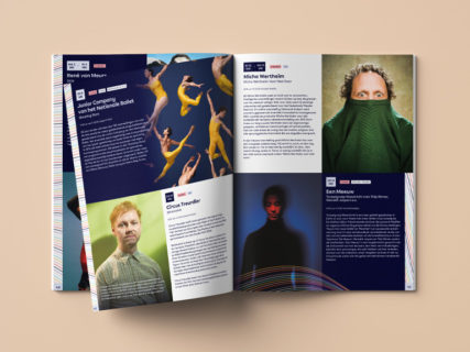 Theater de Veste, theater, seizoensbrochure, brochure, grafisch ontwerp, editorial, opmaak, lay-out, cultureel, 2021, dans, toneel, cabaret, college, debat, dans, concert, jeugd